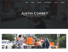 Tablet Screenshot of justincorbetfoundation.com